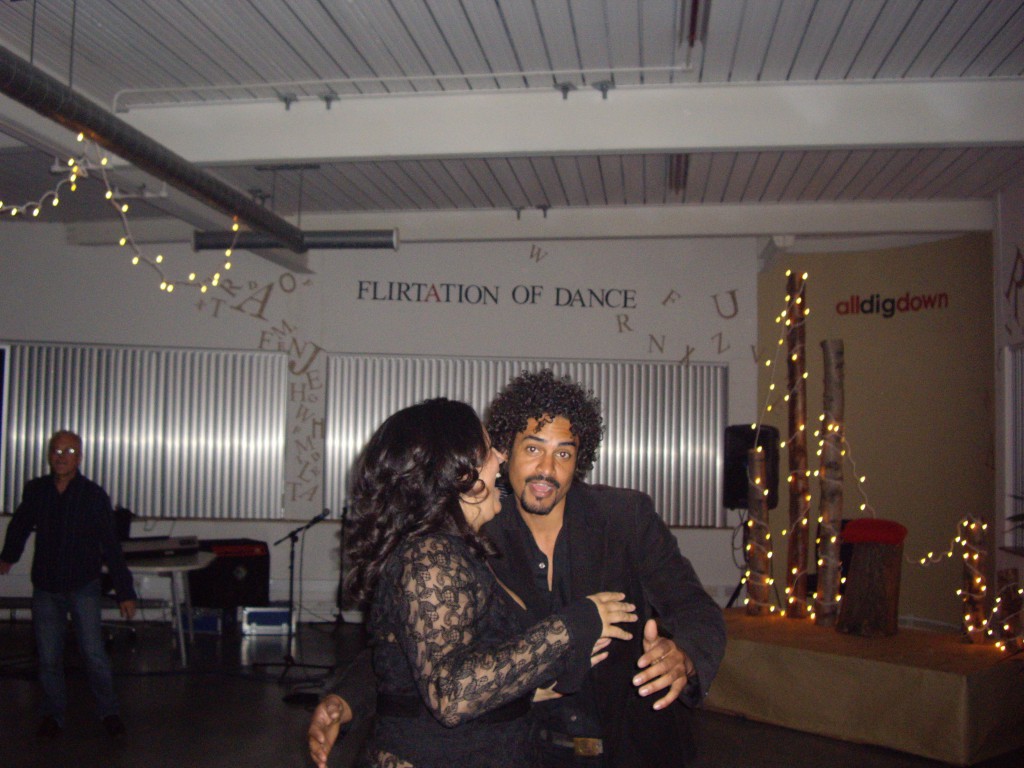 Shelley and Shaka dancing at company party